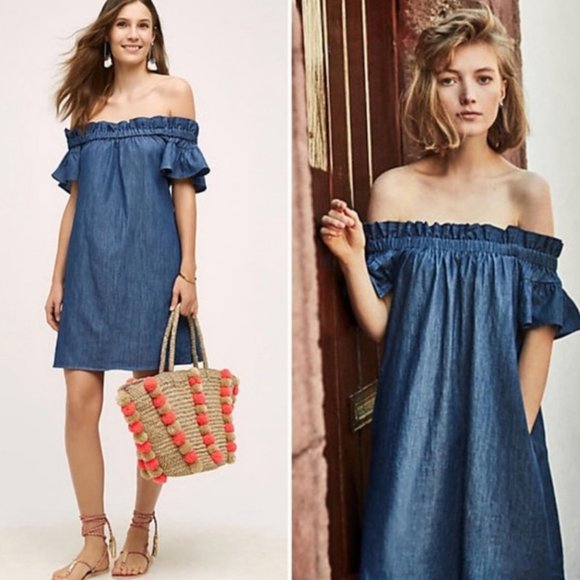 Anthropologie Corey Lynn Calter off shoulder dress - Picture 1 of 5